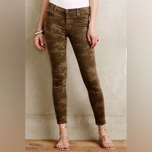 J Brand camo cropped skinny jeans
